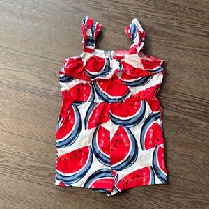 Carter's Red and White Watermelon Bodysuit